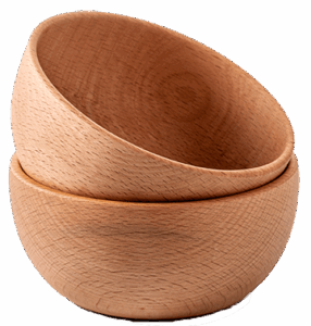 Empty Wooden Bowls